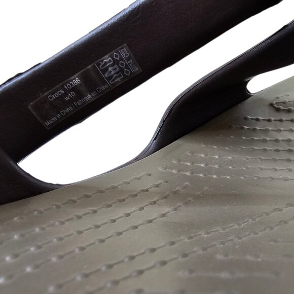 CROCS Womens Patricia Strappy Slip On Sandals, Brown, Comfort, Size 10 - Picture 7 of 10